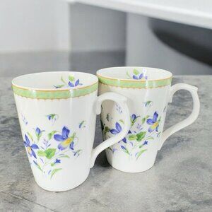 IMPERIAL BONE CHINA PURE NATURAL KOREA Porcelain Coffee Mug Cup Set 2 Han Jun
